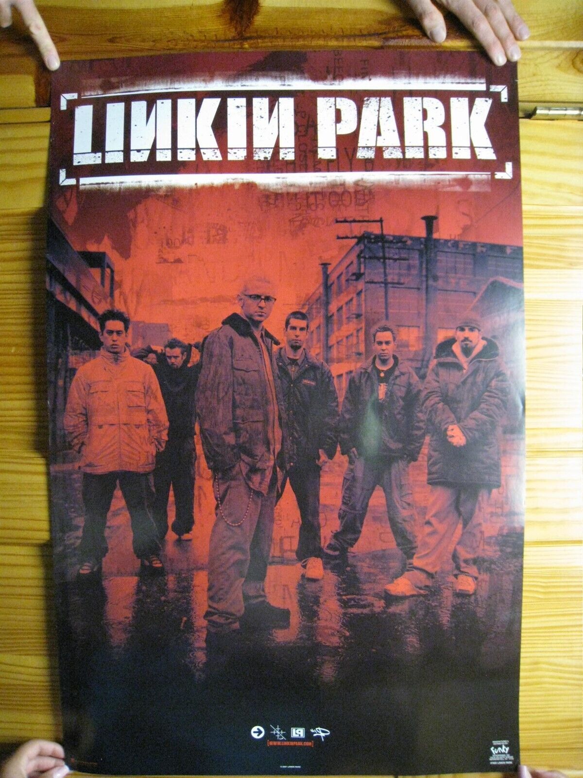 Linkin Park Poster Red Street Scene Vintage - $179.99