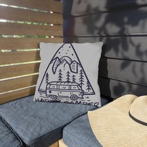 Camper Outdoor Pillows UV Resistant Water Repellant Happy Camper Custom Patio De - $31.93+