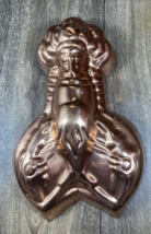 Vintage Copper Lobster Jello Cake Mold Nickel Lining Wall Hanging Kitchen Decor  - £10.21 GBP