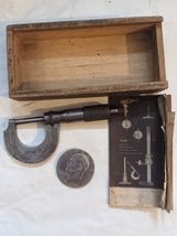 L S Starrett No 230 Micrometer 0-1".0001" Machinist Tool Paperwork Box - $47.44