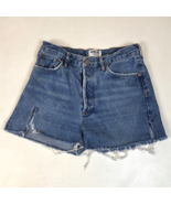 AGOLDE Feel Good High Rise Distressed Denim Shorts Womens Size 28 - $54.31 CAD