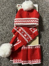 Dog&#39;s Medium Red 3-Piece Winter Christmas Accessory Set By ED Ellen DeGeneres - £7.95 GBP