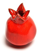 Small Size Of Red Pomegranate Hands Made Art Ceramic - $378.82 MXN