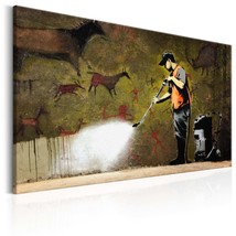 Tiptophomedecor Stretched Canvas Street Art - Banksy: Cave Painting - Stretched  - £62.92 GBP+