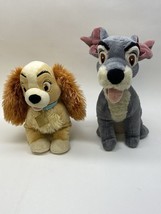 Disney Lady &amp; the Tramp Plush Dogs Disney Exclusive Lady &amp; Tramp(Missing Collar) - £13.23 GBP