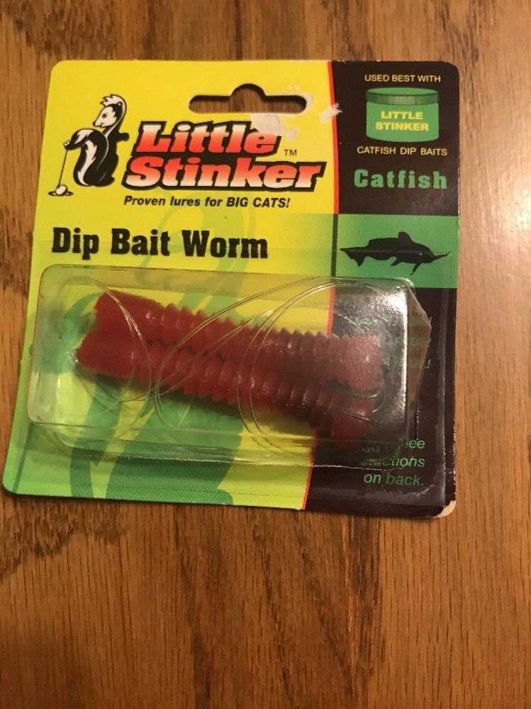 New Little Stinker 2 Pack DipBait Worm Catfish-Brand New-Ships N 24h - $24.63