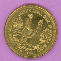 1978 Victoria British Columbia Medallion Captain Cook Chief Maquinna brass - $11.95