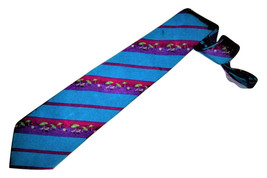 Ike Behar Mens Blue Purple Beachside Umbrellas Beach Chairs Silk Tie NEW w Tags - £11.74 GBP