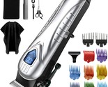 Hair Clippers For Men Cordless, Barber Clippers Kit With Scissors, Cape - $44.97