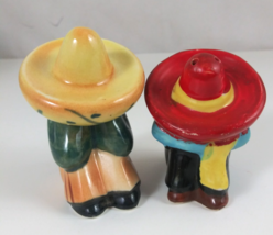 Vintage Anco Hand Painted Mexicans Sleeping Somberos Salt &amp; Pepper Shake... - $9.69