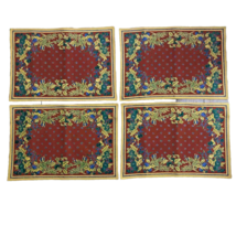Williams &amp; Sonoma Provence French Country Placemats Brick Red Green Set of 4 NWT - £32.07 GBP