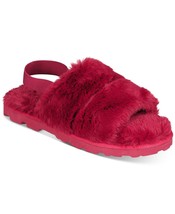 Inc International Concepts Men&#39;s Faux-Fur Slippers in Red-S 6-7 - $19.99