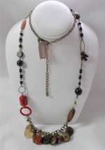 Chico&#39;s Pendo Long Lightweight Necklace Eclectic Baubles and Beads $44 - £9.55 GBP