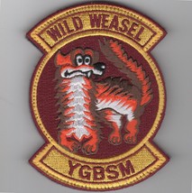 4&quot; AIR FORCE WILD WEASEL YGBSM RED HOOK &amp; LOOP EMBROIDERED JACKET PATCH - £31.45 GBP
