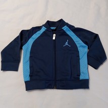 Air Jordan Boys Jacket Baby 3-6 Months Blue Full Zip Windbreaker Jumpman Logo - £7.30 GBP