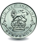 Silver Sixpence Coin 1920 - $35.00