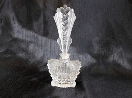 Half Frosted Perfume Bottle with Matching Tall Stopper # 23265 - £19.38 GBP