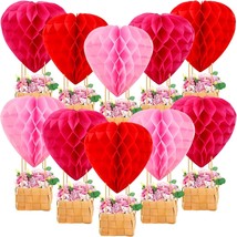 Beeveer 12 Pcs Valentine&#39;s Day Table Centerpieces Decorations Heart Hot Air - £31.80 GBP