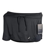 Asics Womens Skort Front Drawstring Skirt with Shorts Small Black Stretc... - $546.04 MXN
