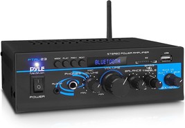 Home Audio Bluetooth Power Amplifier System - Pyle Ptau23, 2X40W, And Studio Use - £41.57 GBP