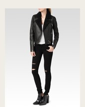 New NWT Womens Paige Designer Rooney Leather Moto Jacket L Faux Shearlin... - £1,360.99 GBP