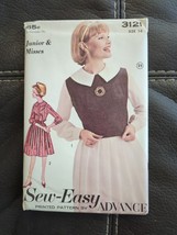 Vintage Advance Sewing Pattern 3121 Junior Misses Dress And Top Size 14 UC FF - £11.19 GBP