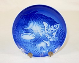 Bing &amp; Grondahl 6&quot; Mother&#39;s Day Plate, Mors Dag 1971, Mama Cat &amp; Kitten ~ #DJP02 - £19.49 GBP