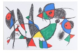 Lithograph from Book 2, No. IX by Joan Miró i Ferrà 13&quot; x 20&quot; Includes CoA - £368.45 GBP