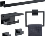The 5-Piece Tnoms Black Towel Bar Set Includes A 23-Inch Towel Bar, A Towel - £69.08 GBP