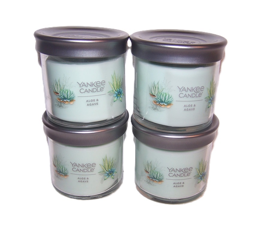 Yankee Candle Aloe & Agave Small Jar Candle Single Wick 4.3 oz - Lot of 4