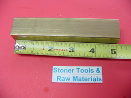 1 Pc of 1&quot; x 1&quot; C360 BRASS SQUARE BAR 5&quot; long Solid 1.00&quot; Flat Mill Stock H02 - £49.08 GBP