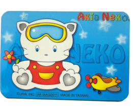 USW Address Book Akia Neko Blue  Mini Foldable Anime Pilot Kitty - €12,13 EUR