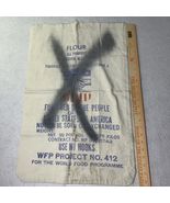 Vintage USAID Flour Sack WFP Project 412 50 lb Bag World Food Programme ... - $29.74
