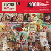 Karmin Vintage Kellogg&#39;s Cereal Happy Hostess 1000 PC Jigsaw Puzzle 20 X... - $12.19