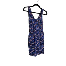 Broadway &amp; Broome Madewell Size 2 Blue Open Cross Back Geometric Print Dress - £17.10 GBP