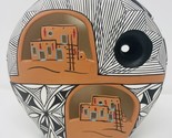 Native American Acoma Taos Pueblo Pillow Vase Pottery Cliff Dwellings So... - £79.91 GBP