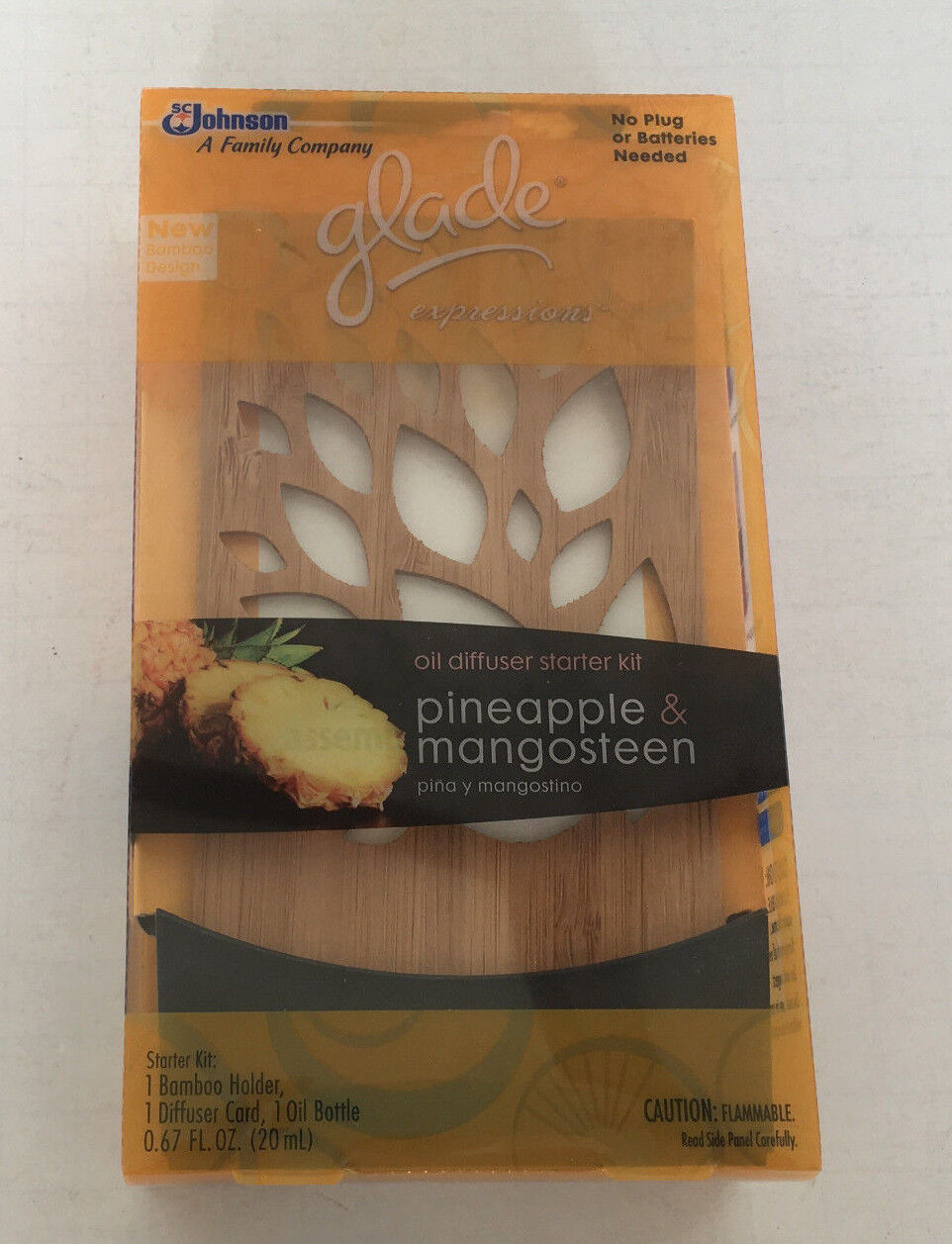 Glade oil diffuser starter kit pineapple and mangosteen scent 30 days fragrance - $19.75