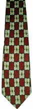 Jos A. Bank Men&#39;s Neck Tie 100% Silk Burgundy Green Gold 55.5&quot;L - £4.88 GBP