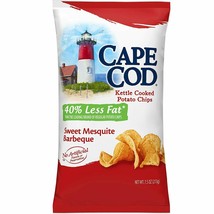 Cape Cod 40% Less Fat Sweet Mesquite Barbeque Kettle Potato Chips, 4-Pack - £26.08 GBP