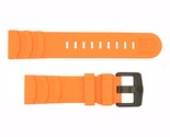 Genuine Luminox Carbon Seal 3800 Series 24mm Orange Watch Band Strap Rubber - $99.95