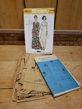 Vintage 1974 Simplicity 5850 Pattern Misses/Womens 2 Length Dress BoHo S... - $24.74