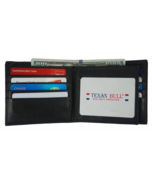 TEXAN BULL Bifold Mens Genuine Leather Wallet With RFID Security 4&quot;x4.25&quot; - $13.79 CAD