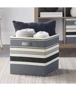 Better Homes &amp; Garden™ ~ BLACK HEARTH STRIPE ~ 12.75&quot; Storage Cube/Bin - $26.18