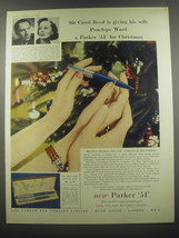 1953 Parker 51 Pen Ad - Sir Carol Reed is giving his wife Penelope Ward - £14.87 GBP