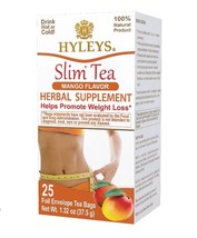 Hyleys Slim Tea Mango Flavor - Weight Loss Herbal Supplement 25 Count - £13.18 GBP