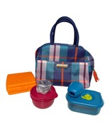 Tupperware Insulated Lunchbox Cooler Bag Pretty in Plaid with Tupperware... - $727.53 MXN