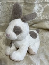 Carters White Gray Spotted Bunny Rabbit 9&quot; Plush Stuffed Animal 2016 Soft Floppy - £15.78 GBP