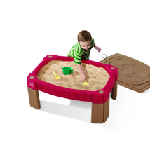 Step2 Naturally Playful Red Plastic Sandbox and Toddler Outdoor Toy - £72.25 GBP