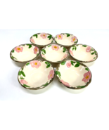 Set of 7 Vintage Franciscan Desert Rose 6&quot; Bowls Cereal Soup 1980&#39;s Engl... - $69.29