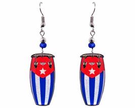 Cuban Flag Graphic Musical Instrument Shape Dangle Earrings - Womens Fas... - £11.63 GBP